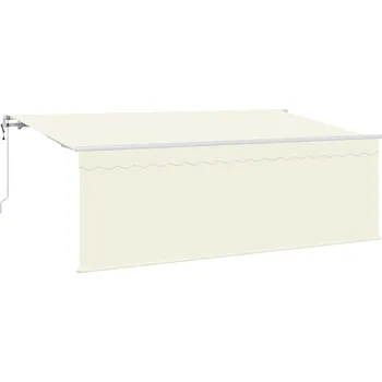 Markýza vidaXL Budsorovatelné zastřešení Krémová 400 x 200 cm [3329785]