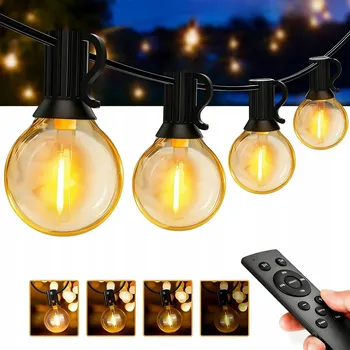 Venkovní osvětlení Světelný řetěz zahradní 30M 50x LED žárovky venkovní osvětlení