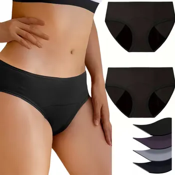 Menstruační kalhotky MENSTRUAČNÍ KALHOTKY 2 KS SADA ČERNÉ VEL XL FIGURKY PRO VÍCENÁSOBNÉ POUŽITÍ