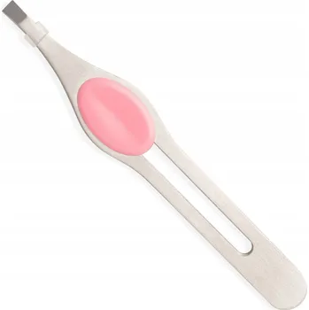 Péče o řasy a obočí Pinzeta na obočí s gumou, rovná - PS528