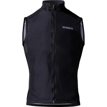 Cyklistická vesta ACELERA Základní cyklistická vesta Windstopper Vest Men ČERNÁ