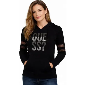 Dámská mikina Guess dámská mikina přes hlavu, s kapucí, velikost L