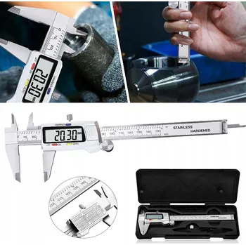 Posuvné měřítko DIGITÁLNÍ POSUVNÉ MĚŘÍTKO LCD KOVOVÉ POUZDRO 150MM PRECIZNÍ