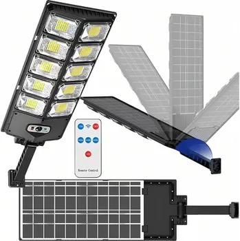 Venkovní osvětlení Solární Lampa LED s Čidlem Pohybu a Soumraku Venkovní pro Zahradu + Dálkový Ovladač