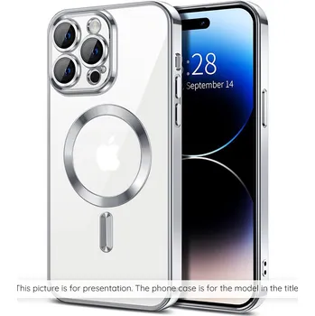 Pouzdro na mobilní telefon Techsuit - Luxury Crystal MagSafe - Samsung Galaxy S26 - stříbrná