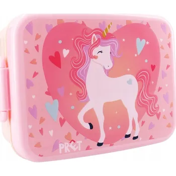 Svačinový box Box na svačinu PRET Jednorožec srdíčka růžová