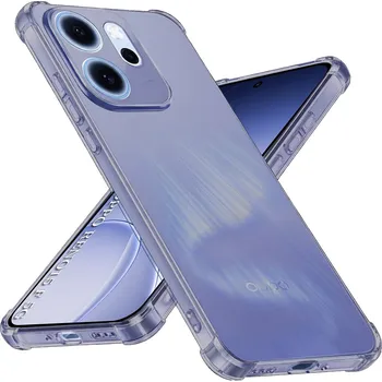 Pouzdro na mobilní telefon Techsuit - nárazuvzdorný průhledný silikon - Oppo Reno15 F / Reno15 FS 5G - kouřově černá