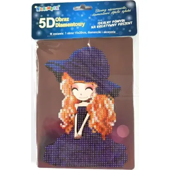 Diamantové malování Norimpex Diamantové malování Dívka 15x20cm se stojánkem