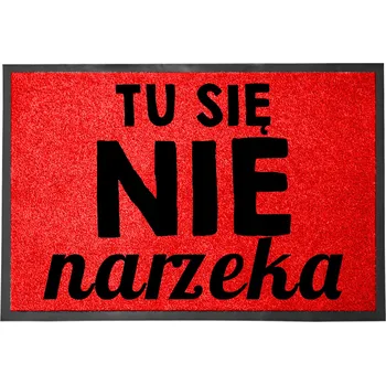 Rohožka VCHODOVÁ ROHOŽKA ČERVENÁ PŘED DVEŘE 40X60 VTIPNÁ TADY SE NENADÁVÁ