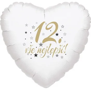 Balónek 12.narozeniny balónek srdce Balonky.cz b85051