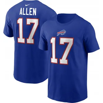 Pánské oblečení Pánský tričko Josh Allen #17 Buffalo Bills NFL Nike Name and Number T-Shirt