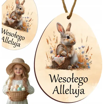 Velikonoční dekorace Velikonoční závěs z dřeva - zajíc