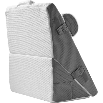 Polštář Vevor XXZKDJXXZ3JTEJVKE001V0 klínový polštář do postele 3dílný bílý/šedý 56 x 56 cm