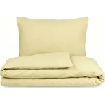 Krepové povlečení smetanové, 1+2, 220x200, 70x90cm