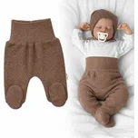 Pletené kojenecké polodupačky Hand Made, Baby Nellys, hnědé; 56 (1-2m); hnědá; akryl