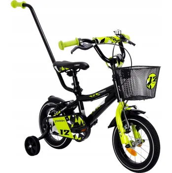 Dětské kolo DĚTSKÉ KOLO 12 PALCŮ MIRAVO HLINÍKOVÉ KOLO PRO CHLAPCE VODICÍ TYČ +