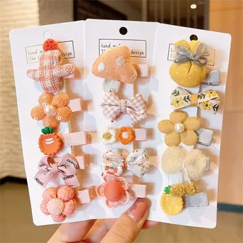 Sada sponek do vlasů pro dívky Žluté 5 Kusů