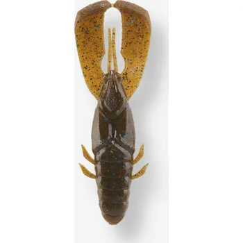 Nástraha CAPERLAN Měkká nástraha s atraktantem Yubari PCRW 3,5" Pumpkin Blue Punching Craw 9 cm - 3,5" KAŠTANOVÁ