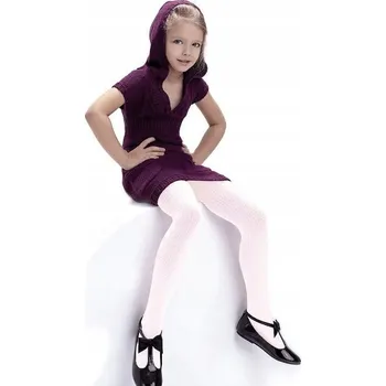 Dětské punčocháče Knittex bílé viskózové velikosti 146