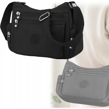 Lehká sportovní taška kabelka přes rameno, látková taška na výlet, černá