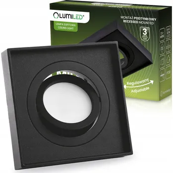 Kvadratový bodový reflektor Lumiled černý