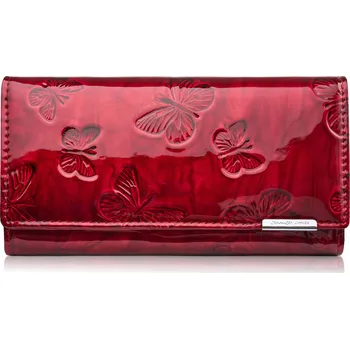 Peněženka Jennifer Jones peněženka z pravé kůže červená - dámská