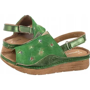 Dámské sandále Dámské Boty Sandály na Klínku Maciejka Zelené L6846-09/00-1