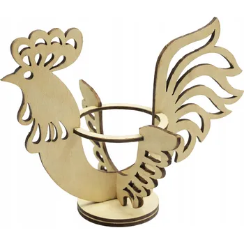 Velikonoční dekorace Kieliszek Drewniana Podstawka pod velikonoční vajíčko Písanka Stojan Kohout