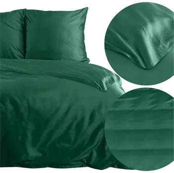 Povlečení Povlečení z bavlněného saténu zelené barvy 160X200