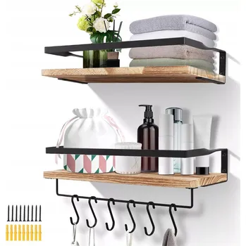 police Sada 2 polic nástěnných PRAKTICKÉ POLICE s držákem