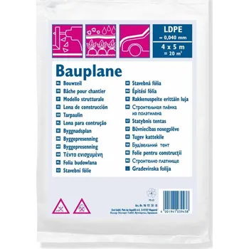 Zakrývací fólie na malování Fólie zakrývací LDPE 40 µm – 4×5 m