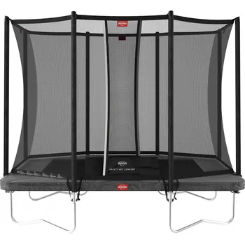 Fitness BERG Trampolína 280 s ochrannou sítí Regular obdélníková BERG Favorit 280cm KAŠTANOVÁ|ŠEDÁ