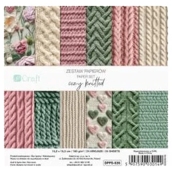 Set školních potřeb Zestaw papierów cozy knitted 15,2x15,2cm 24 kartki