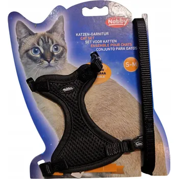 Postroj pro psa NOBBY Postroj pro kočky PREMIUM síťovaný S/M Černý
