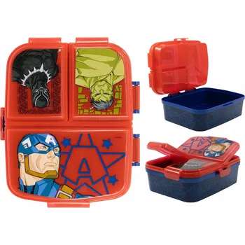 Svačinový box SNÍDAŇOVÝ BOX SVAČINOVÝ BOX TROJITÝ OBĚDOVÝ BOX MARVEL AVENGERS