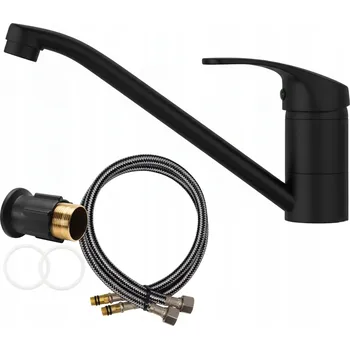 Vodovodní baterie KUCHYŇSKÁ BATERIE ČERNÁ MATNÁ DŘEZOVÁ OTOČNÁ 360°