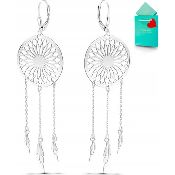 Náušnice Stříbrné náušnice visací dlouhé s anglickým zapínáním Ag 925 krásné lapače snů