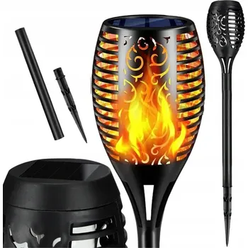 Venkovní osvětlení Solární lampa LED zapichovací pochodeň lucerna 50 cm