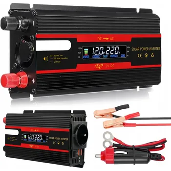 Měnič napětí MĚNIČ NAPĚTÍ NAPĚTÍ AUTOMOBILOVÁ 12V 24V 230V 700W 2000W S LCD A 2x USB