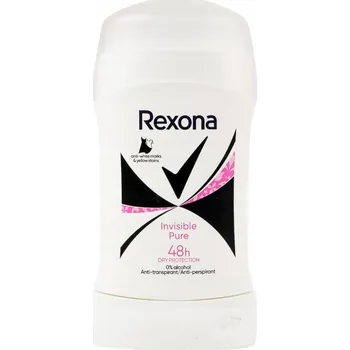 Rexona tuhý deodorant Invisible Pure 48H plná ochrana antiperspirant 0% alkoholu