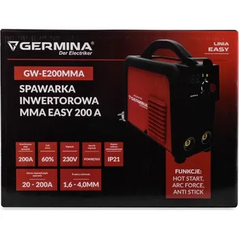 Svářečka Invertorová svářečka EASY 200A GW-E200MMA GERMINA