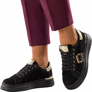 Dámské tenisky Dámské Černé Tenisky Sportovní Boty Pohodlné Módní Stylový Design Velikost 37