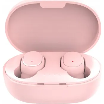 Sluchátka SLUCHÁTKA BEZDRÁTOVÁ ŠPUNTY DO UŠÍ BLUETOOTH RŮŽOVÁ A6S TWS