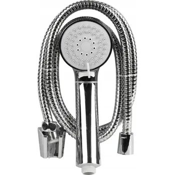 Sprchová hlavice Sprchová Hlavice Dochtmann stříbrná mosazná 98 mm s hadicí 140 cm