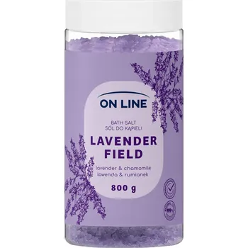 Koupelová sůl ON LINE Sůl do koupele Levandulové pole 800 g