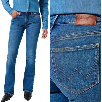 Dámské džíny Wrangler BOOTCUT Vintage Blue ROZŠÍŘENÉ DÁMSKÉ DŽÍNY W25 L32