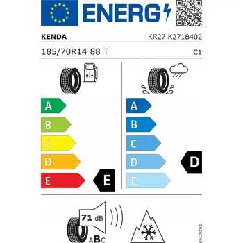 Zimní osobní pneu Zimní pneumatika Kenda IceTec KR27 185/70 R14 88 T s přilnavostí na sněhu (3PMSF)