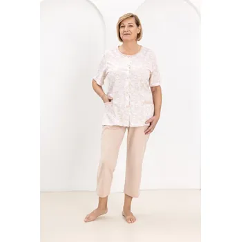 Pánské pyžamo DÁMSKÉ PYŽAMO 738 W/26 Béžová L