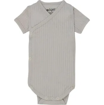 Kojenecký body LODGER Prodyšné body s krátkým rukávem Romper Seersucker Steel Vel. 56