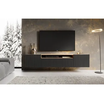 Televizní stolek ArtAdrk TV stolek NOEMI závěsný | dub artisan / černá